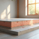Coupe d un sol moderne avec isolation et outils naturels