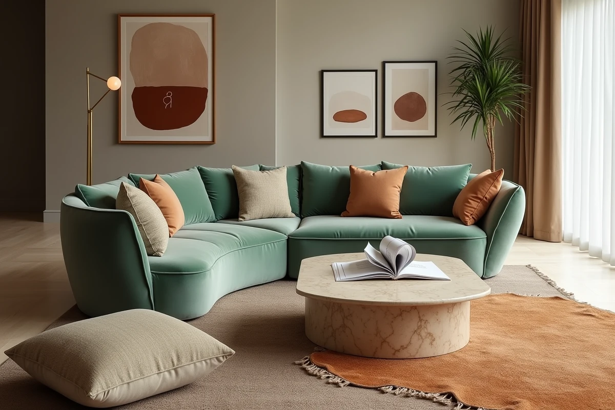 Salon décoré avec soin illustrant le résultat d'un projet de décoration intérieure à prix accessible